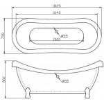 Ванна акриловая Belbagno BB05 Ванна акриловая Belbagno BB05